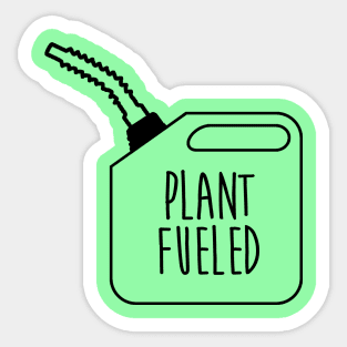 Plant Fueled Vegan Gains Lifting Gym Workout Based Vegetarian Veganism Minimalist Sticker